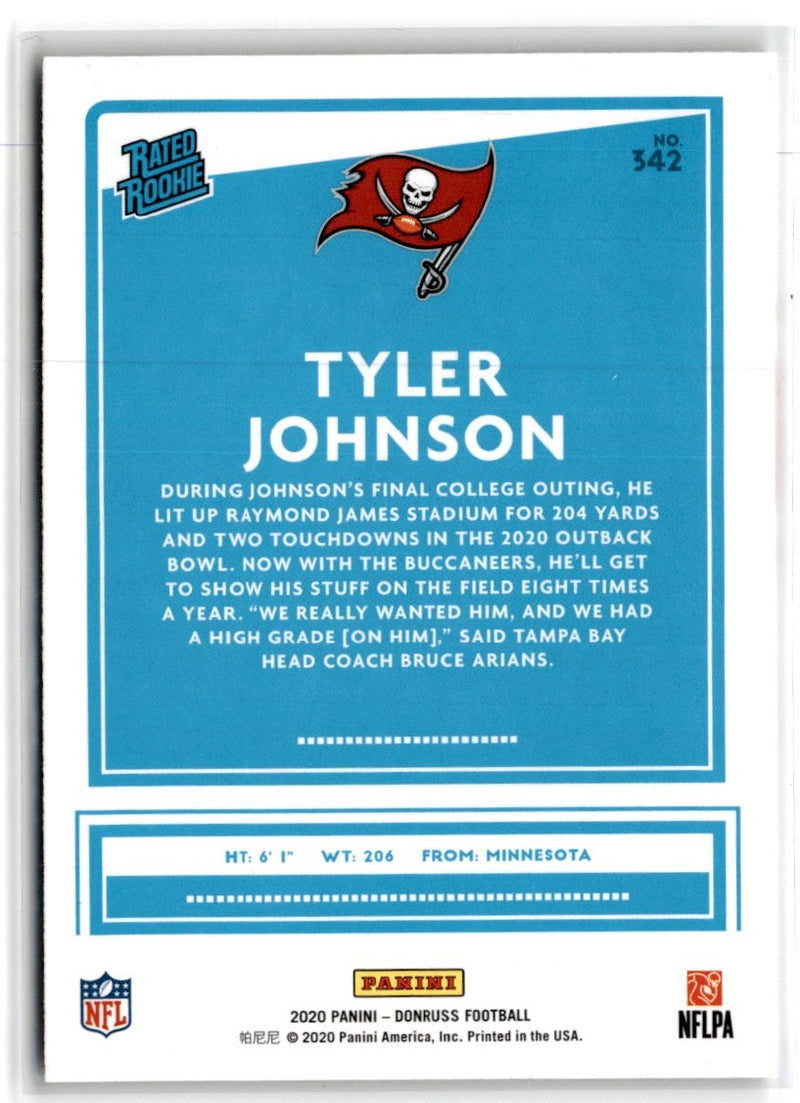 2020 Donruss Rated Rookies Tyler Johnson