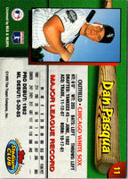 1993 Stadium Club Chicago White Sox Dan Pasqua #11