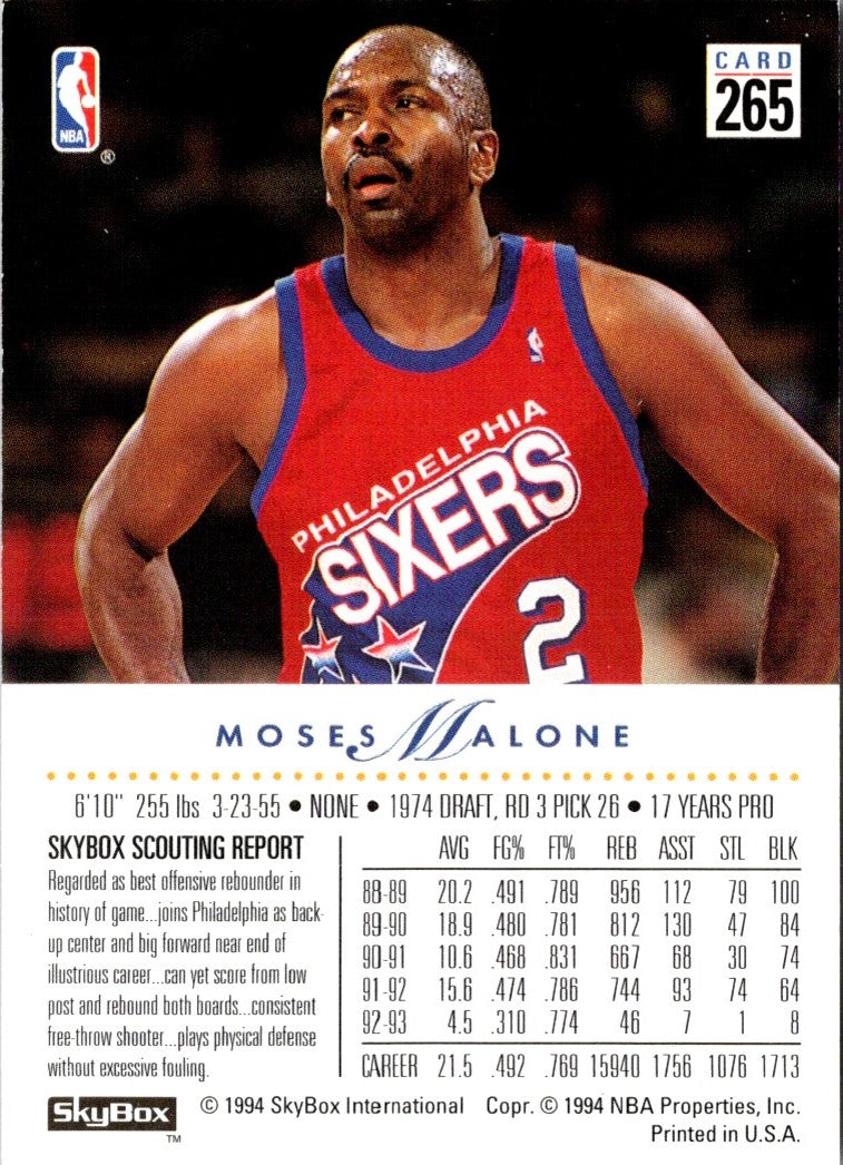 1993 SkyBox Moses Malone