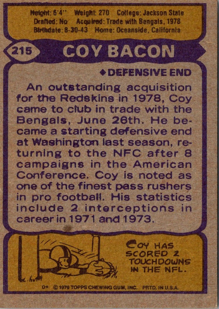 1979 Topps Coy Bacon