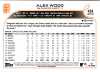 2022 Topps Alex Wood #494