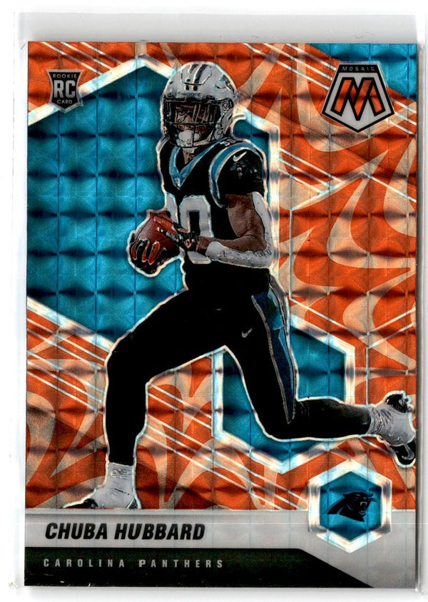 2021 Panini Mosaic Prizm Reactive Orange Chuba Hubbard #325