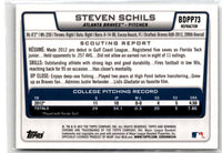 2012 Bowman Draft Picks & Prospects Chrome Steven Schils #BDPP73 Refractor