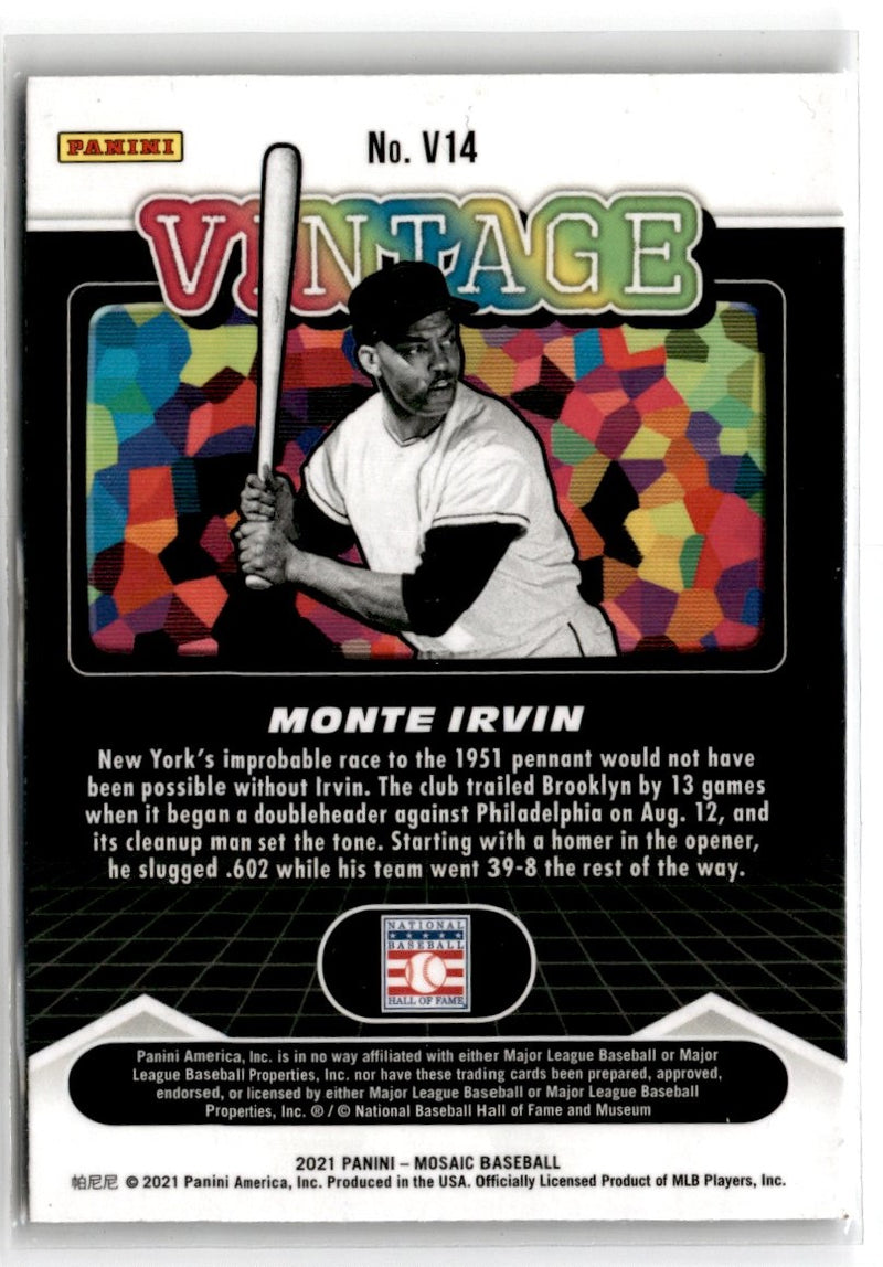 2021 Panini Mosaic Vintage Monte Irvin