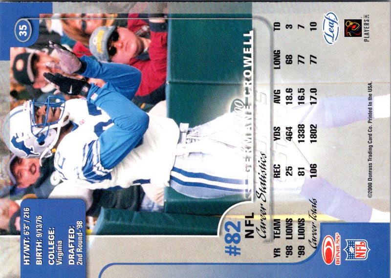 2000 Leaf Rookies & Stars Germane Crowell