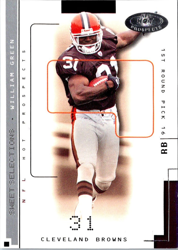 2002 Fleer Hot Prospects Sweet Selections William Green #5  SS