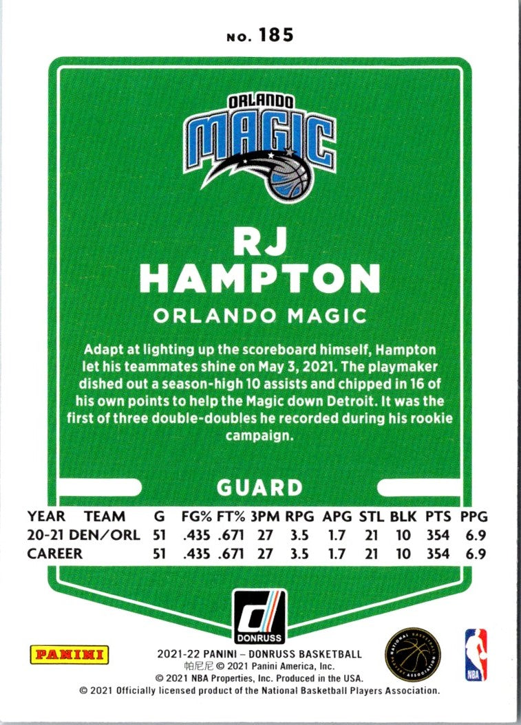 2021 Donruss RJ Hampton