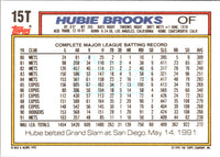 1992 Topps Traded Hubie Brooks #15T