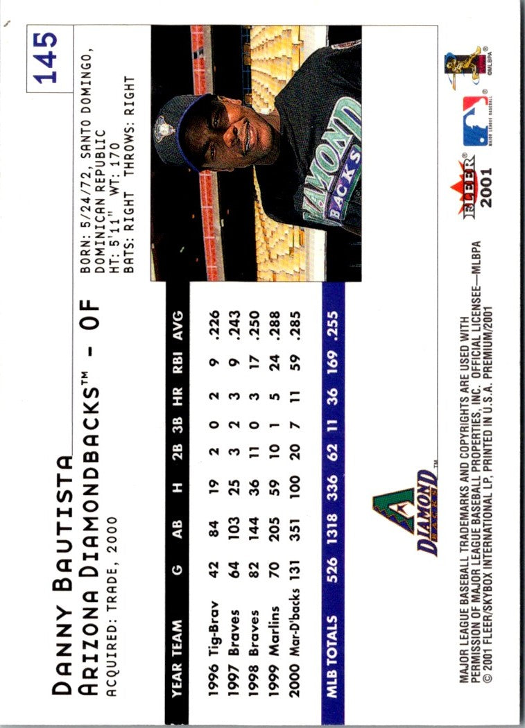 2001 Fleer Premium Danny Bautista