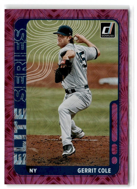 2021 Donruss Elite Series Pink Fireworks Gerrit Cole #ES11