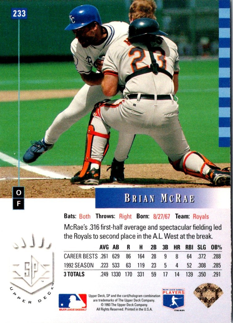 1993 SP Brian McRae