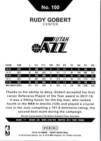 2018 Hoops Blue Rudy Gobert #100