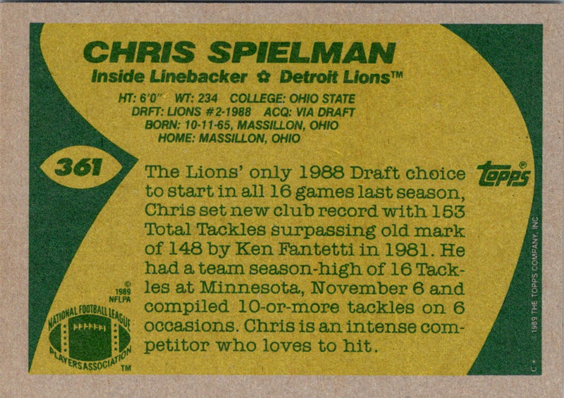 2015 Topps Chris Spielman