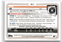 2020 Bowman Draft Sky Blue Korey Lee #BD-3 /250