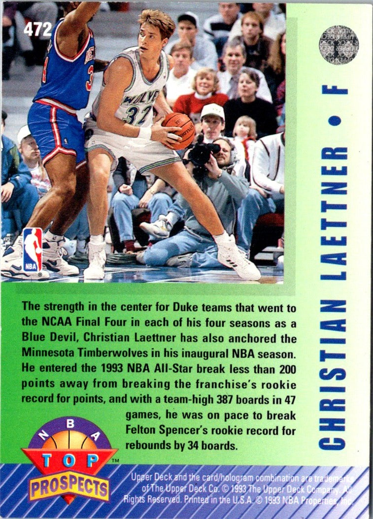 1992 Upper Deck Christian Laettner