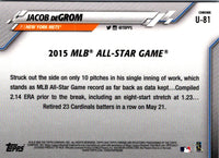 2020 Topps Chrome Update Jacob deGrom #U-81