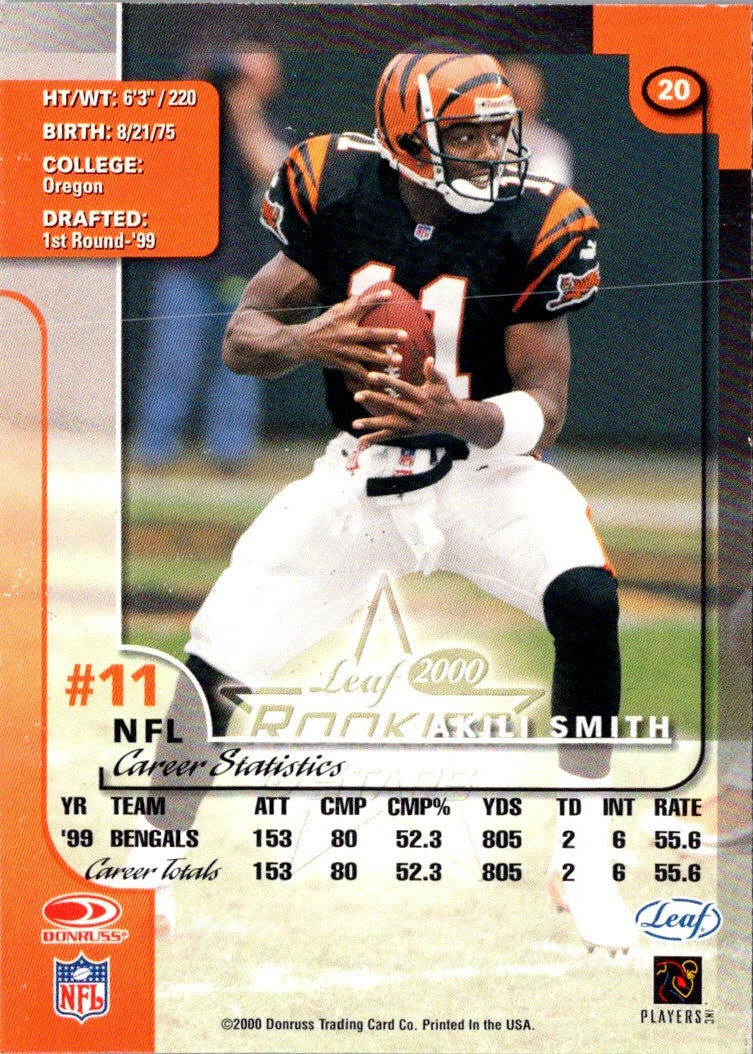 2000 Leaf Rookies & Stars Akili Smith