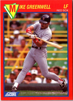 1989 Score Baseball's 100 Hottest Players Mike Greenwell #70