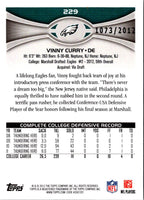 2012 Topps Gold Vinny Curry #229 1073/2012