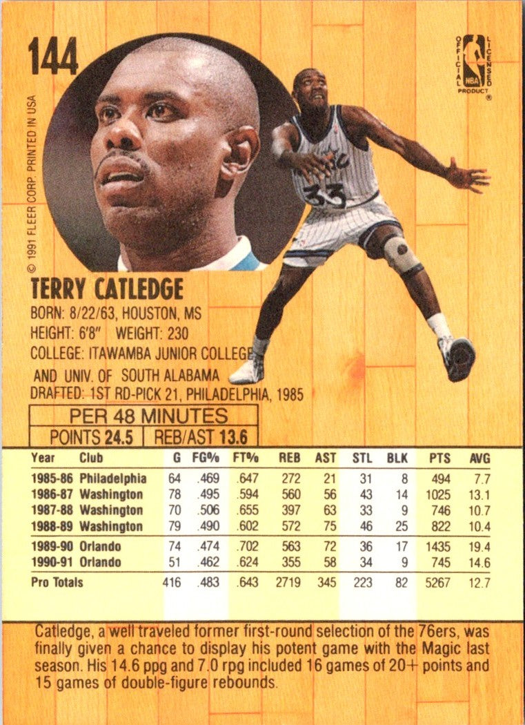 1991 Fleer Terry Catledge
