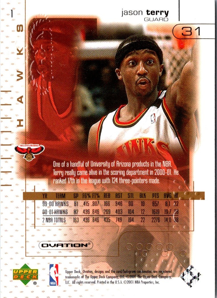 2001 Upper Deck Ovation Jason Terry