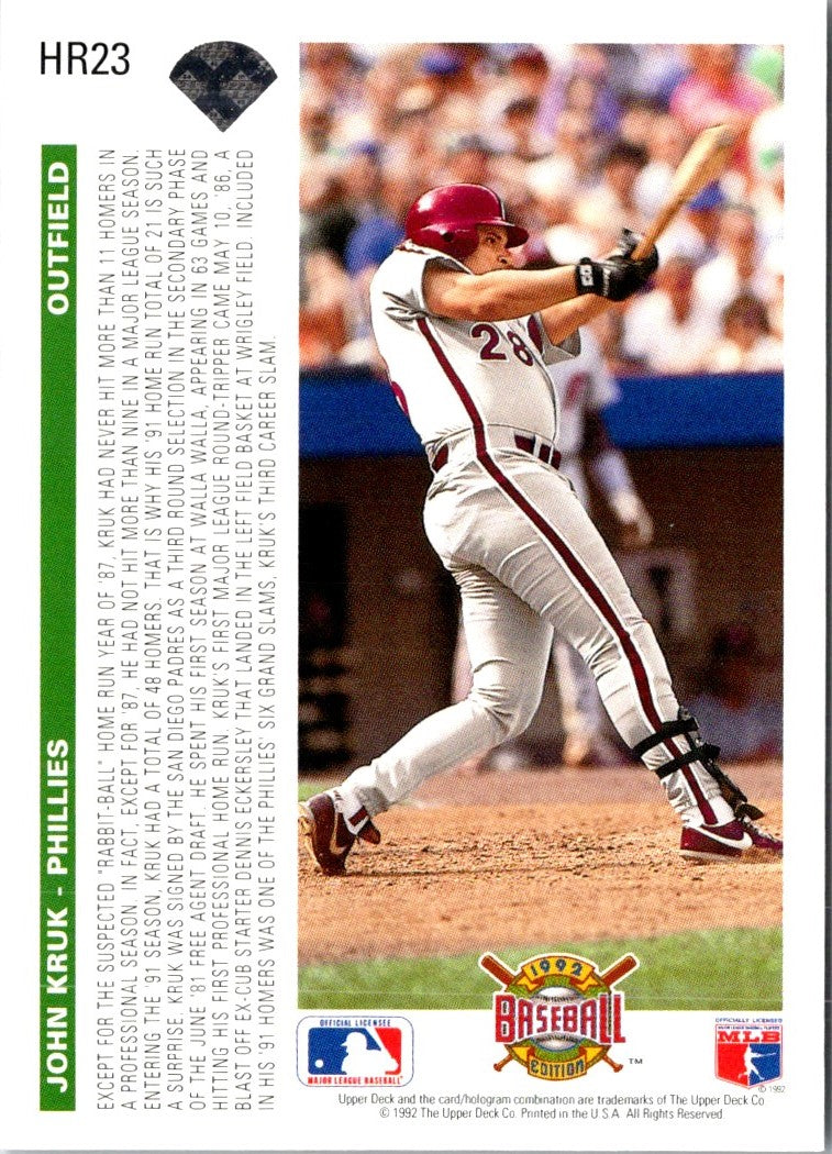 1992 Upper Deck Home Run Heroes John Kruk