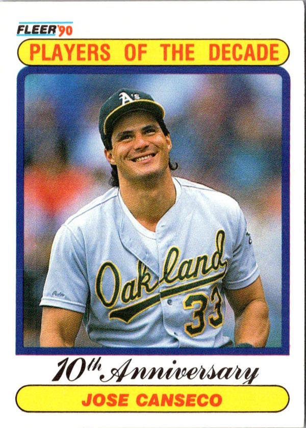 1990 Fleer Jose Canseco #629