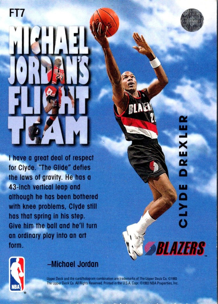 1993 Upper Deck Jordan's Flight Team Clyde Drexler