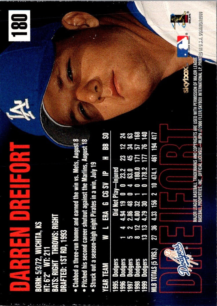 2000 SkyBox Dominion Darren Dreifort
