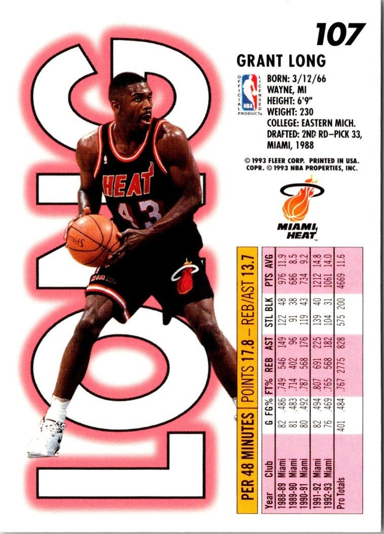1993 Fleer Grant Long