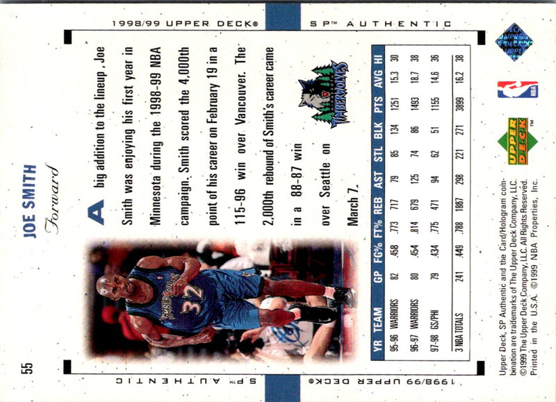 1998 Upper Deck Joe Smith