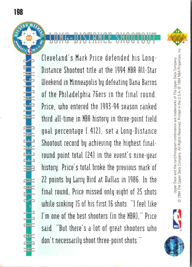 1993 Upper Deck Special Edition Electric Court Mark Price