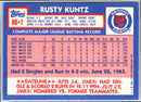 1984 Topps Traded Rusty Kuntz