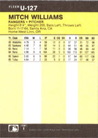 1986 Fleer Update Mitch Williams #U-127