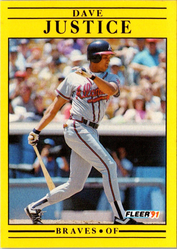 1991 Fleer Dave Justice #693A