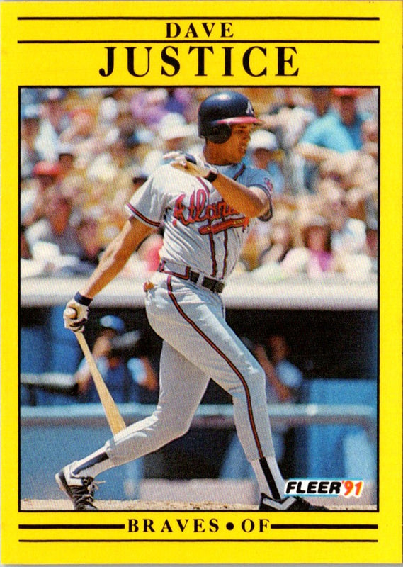 1991 Fleer Dave Justice #693A