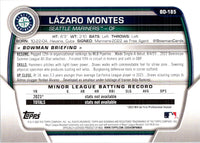 2023 Bowman Draft LÃ¡zaro Montes #BD-185 Rookie