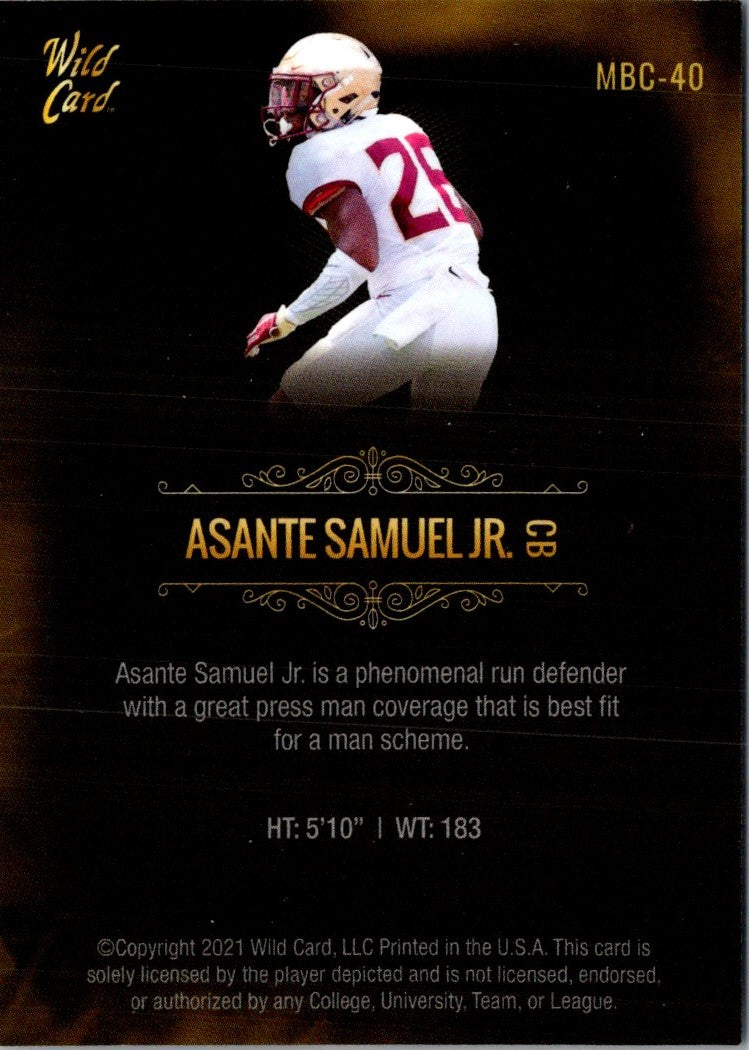 2021 Wild Card Matte White Asante Samuel Jr.