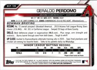 2021 Bowman Chrome Prospects Geraldo Perdomo #BCP-109