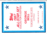1987 Topps Glossy Send-Ins George Bell #45
