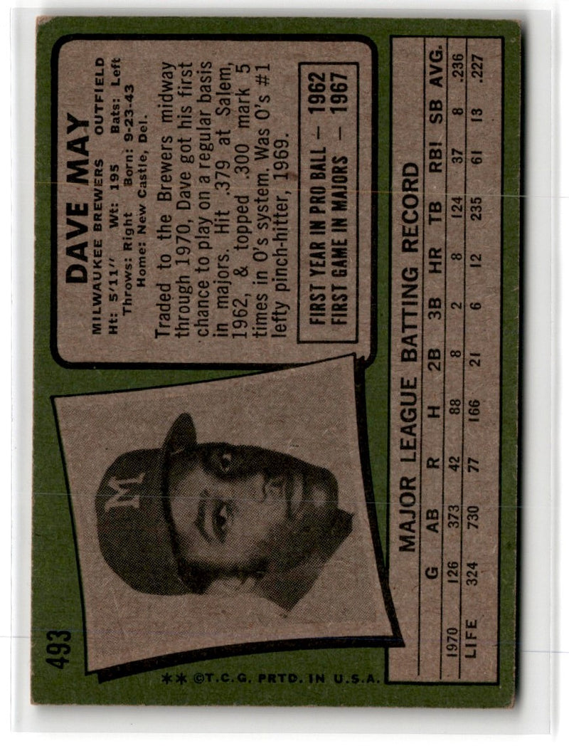 1971 Topps Dave May