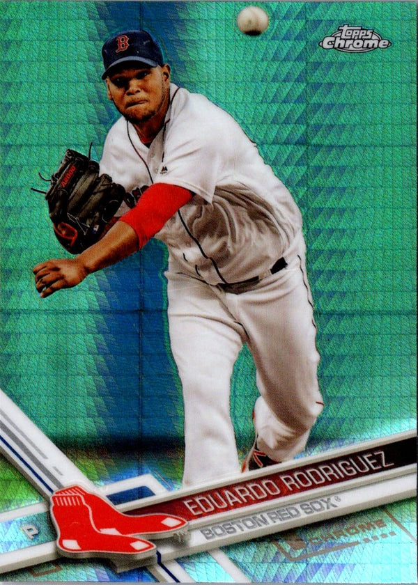 2017 Topps Chrome Prism Refractor Eduardo Rodriguez #185