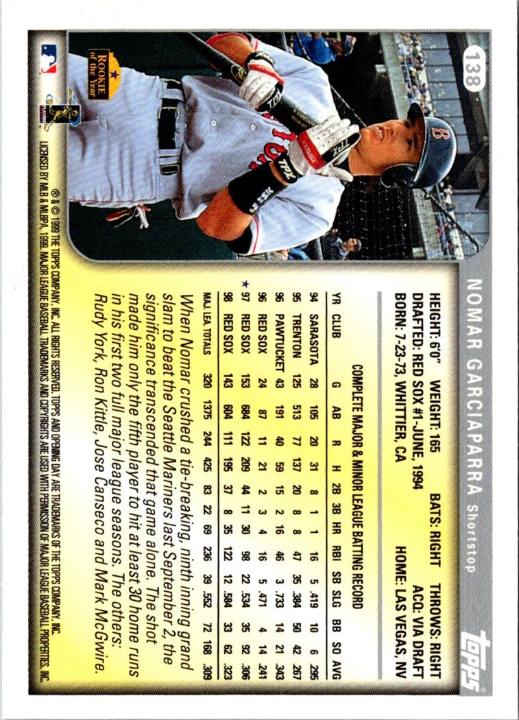 1999 Topps Opening Day Nomar Garciaparra