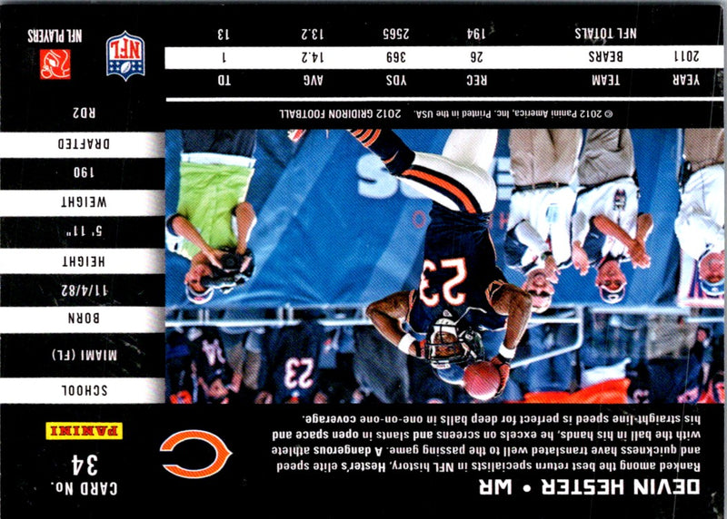 2012 Panini Gridiron Devin Hester