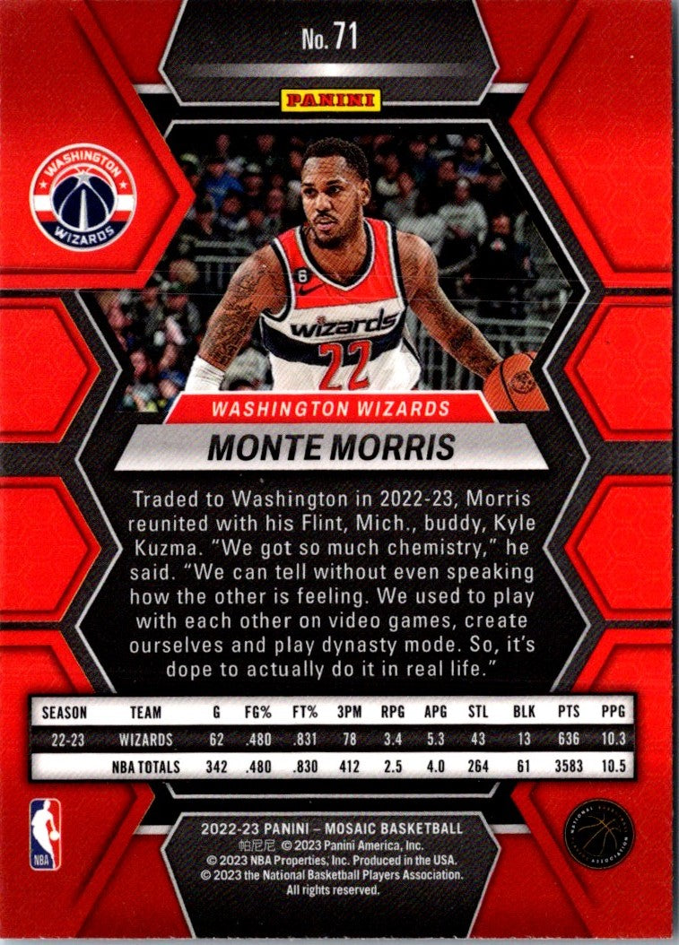 2022 Panini Mosaic Monte Morris