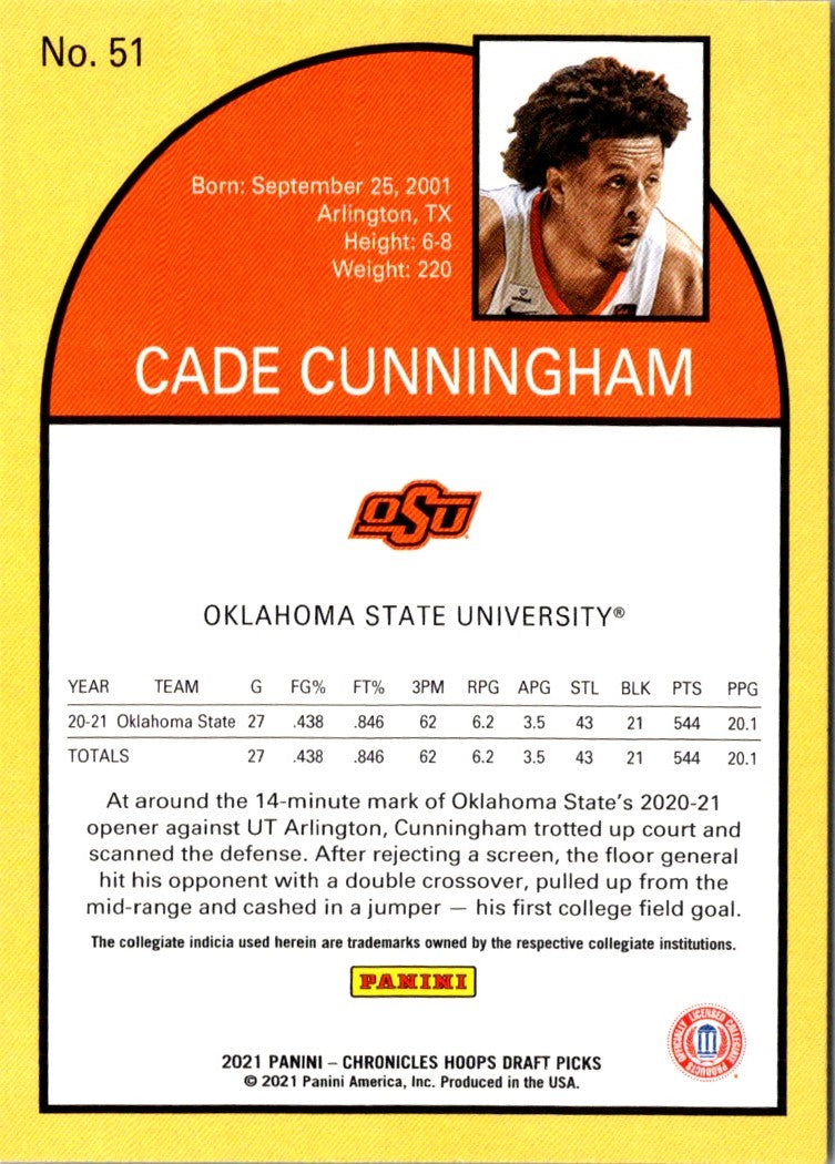 2021 Panini Origins Red Cade Cunningham