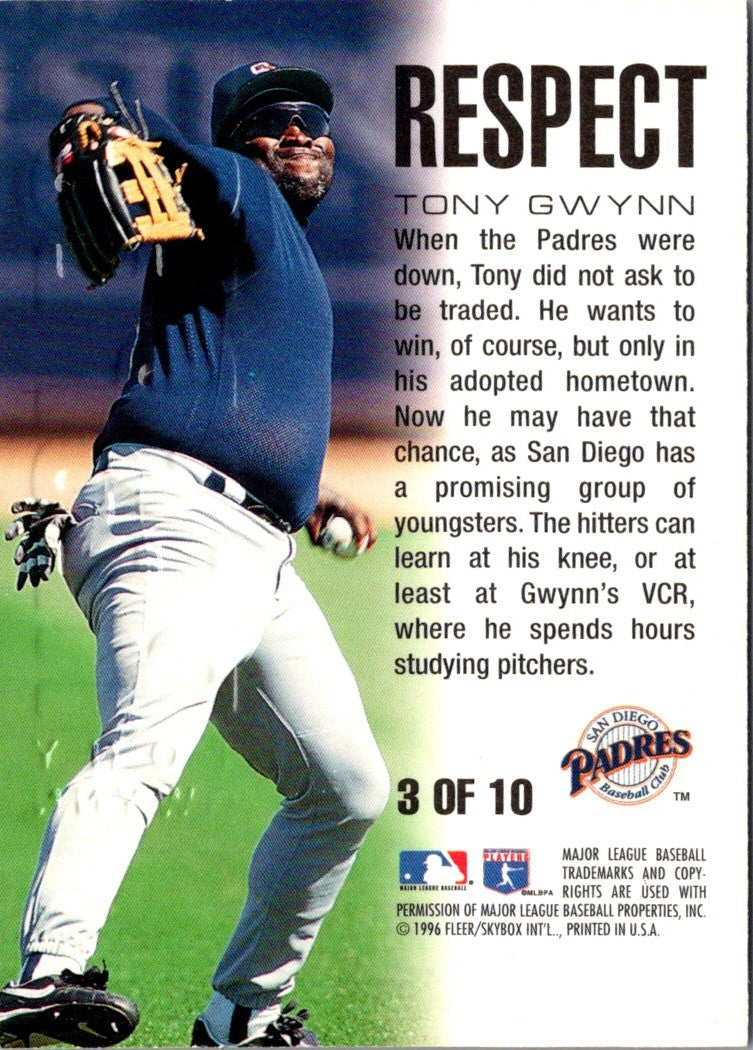 1996 Ultra Respect Tony Gwynn