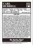 1992 Conlon Collection TSN Carl Hubbell