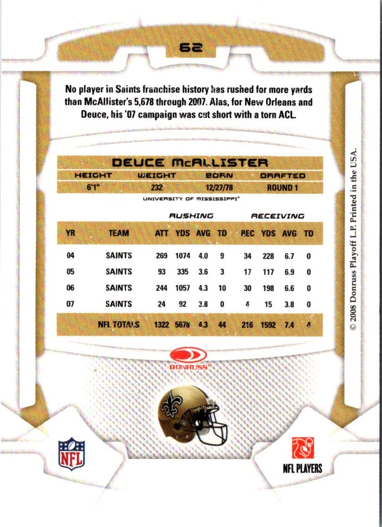 2008 Leaf Rookies & Stars Deuce McAllister