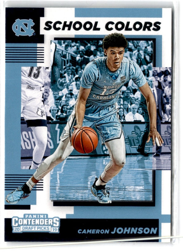 2019 Panini Contenders Draft Picks School Colors Cameron Johnson #18